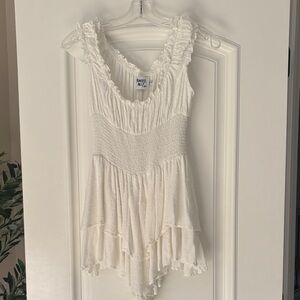 Princess Polly White Ruffle Romper